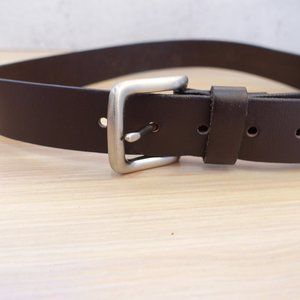 Classic Belt Adult Size‎ 32 Brown Leather Basic Jeans Dress Dark Genuine BASS